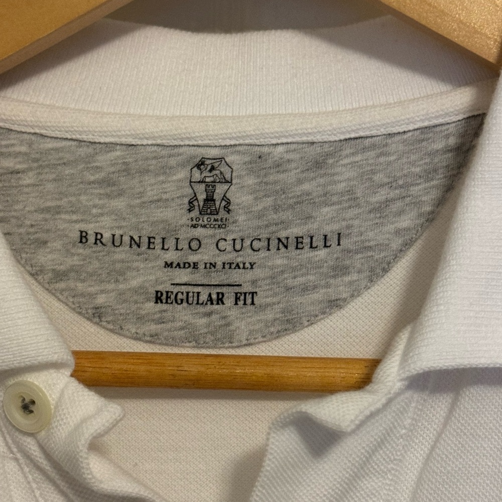 Brunello Cucinelli Classic White Polo Shirt